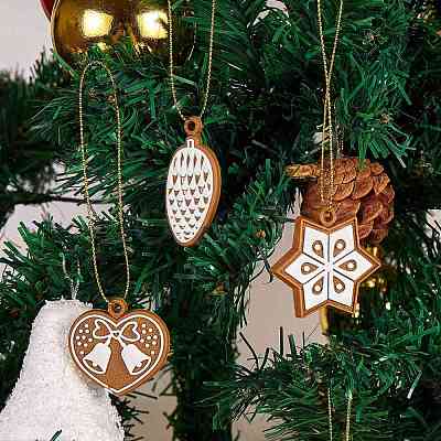 Christmas Theme Plastic Pendant Decorations HJEW-SZ0001-05-1