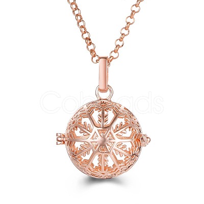 Hollow Heart Alloy Cage Pendant Necklaces SW2952-9-1