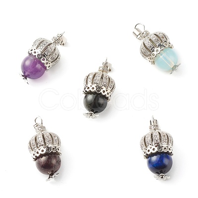 Natural & Synthetic Gemstone Pendants PALLOY-JF01006-1