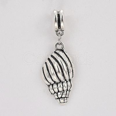 Tibetan Style Alloy European Dangle Charms PALLOY-JF00374-1