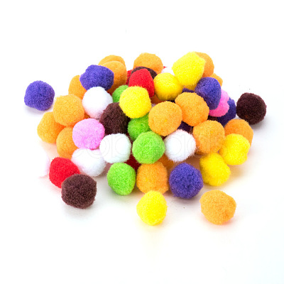 30mm Multicolor Assorted Pom Poms Balls About 250pcs for DIY Doll Craft Party Decoration AJEW-PH0001-30mm-M-1