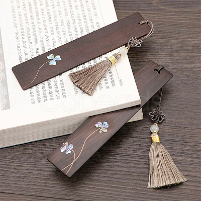 SUPERFINDINGS Wood Bookmark Strips AJEW-FH0003-29-1