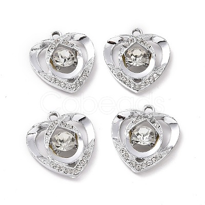 Alloy Crystal Rhinestone Pendants ALRI-H004-09P-1