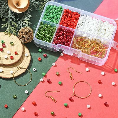 DIY Christmas Theme Earring Making Kit DIY-YW0007-41-1