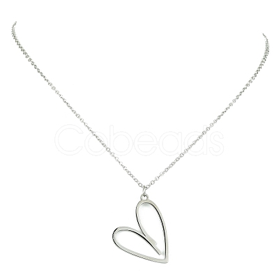 Non-Tarnish 304 Stainless Steel Pendant Necklace for Women NJEW-JN04387-02-1