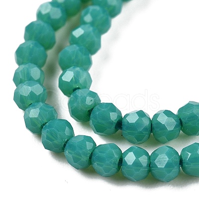 Opaque Solid Color Glass Beads Strands EGLA-T021-02C-1