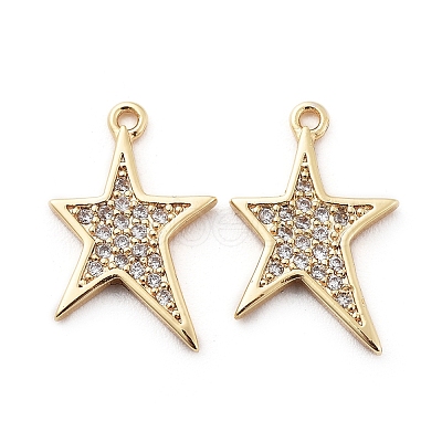 Brass Micro Pave Cubic Zirconia Pendants X-KK-S350-283-1