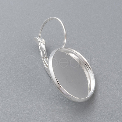 304 Stainless Steel Leverback Earring Settings STAS-F191-03S-18mm-1