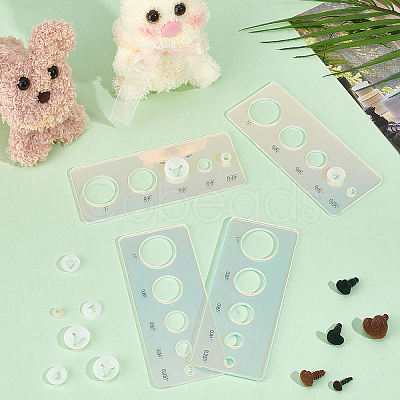 Acrylic Measuring Tool for Doll Craft Eyes TOOL-WH0155-110A-01-1