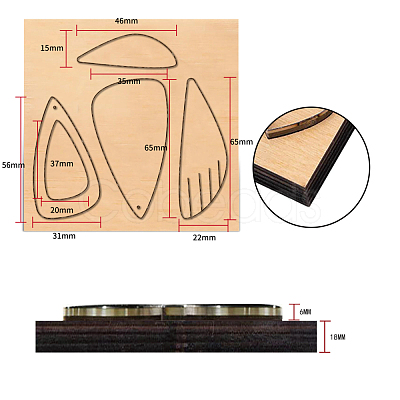 Wood Cutting Dies DIY-WH0169-11-1