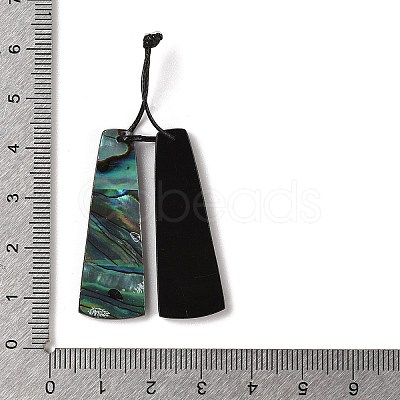 2Pcs Natural Abalone Shell/Paua Shell Pendants SHEL-A005-01F-1