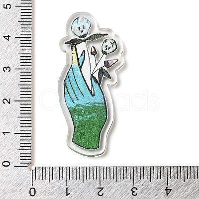 Halloween Theme Opaque Acrylic Pendants SACR-Z004-03A-1