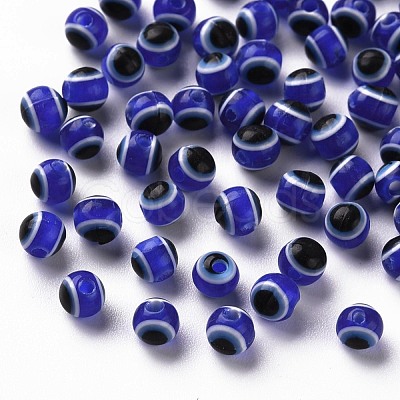 Evil Eye Resin Beads X-RESI-R140-4mm-A-01-1