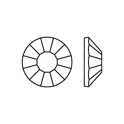 Preciosa&reg Crystal Hotfix Flatback Stones Y-PRC-HSS12-10210-200-1