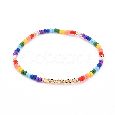 Glass Seed Beads Stretch Bracelets BJEW-JB06294-1