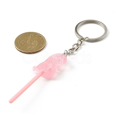 Resin Dinosaur Lollipop Pendant Keychain KEYC-JKC00522-01-1