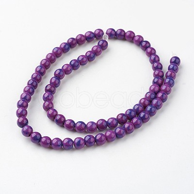 Natural Ocean White Jade Bead Strands G-G916-6mm-08-1