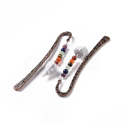 Mixed Gemstone Bookmark AJEW-C025-01-1