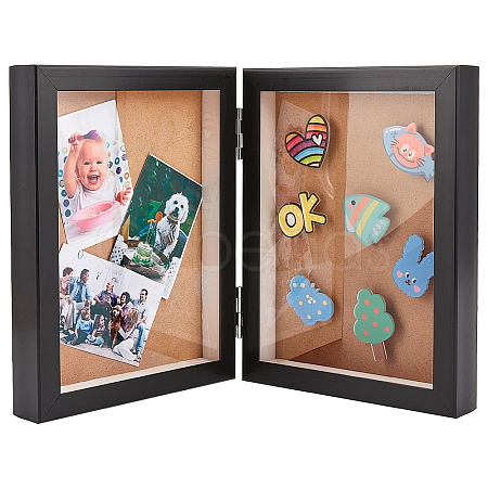 Double Plastic Vertical Hinged Photo Frames DJEW-WH0043-14B-01-1