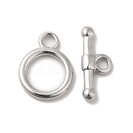 Non-Tarnish 304 Stainless Steel Toggle Clasps STAS-H212-19P-1