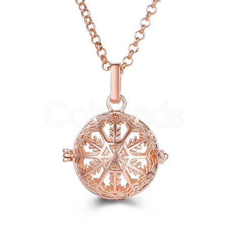 Hollow Heart Alloy Cage Pendant Necklaces SW2952-9-1