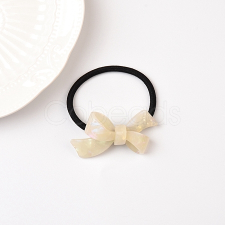 Bowknot Cellulose Acetate(Resin) Hair Ties PW-WG28579-08-1