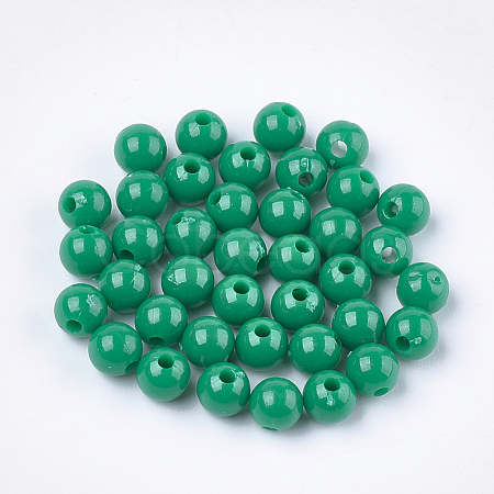 Opaque Plastic Beads X-KY-T005-6mm-611-1