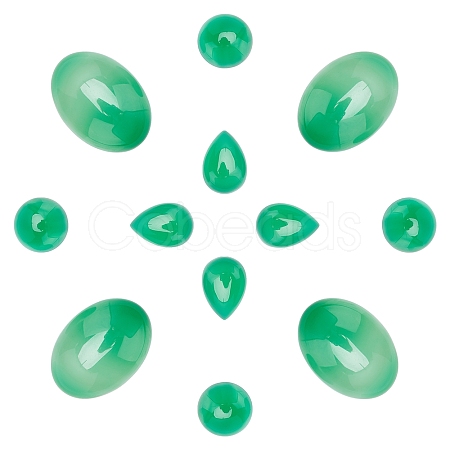 SUNNYCLUE 12 Pcs 3 Style Natural Agate Cabochons G-SC0002-12-1