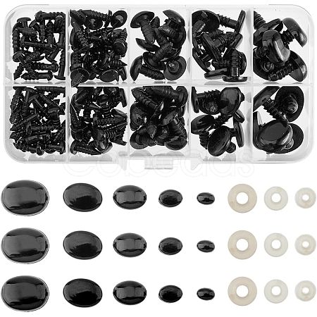 Resin Doll Craft Eyes and Noses with Washers DIY-WH0209-04-1