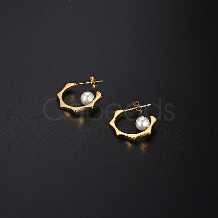 304 Stainless Steel Stud Earrings for Women ZX0956-1-1