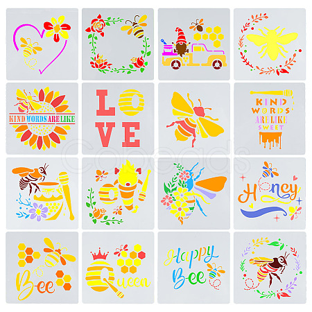 PET Hollow Out Drawing Painting Stencils Templates DIY-WH0409-17-1