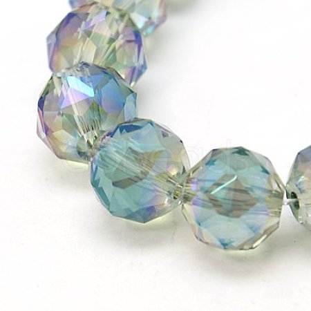 Electroplate Glass Beads Strands EGLA-J015-10mm-WLS11-1