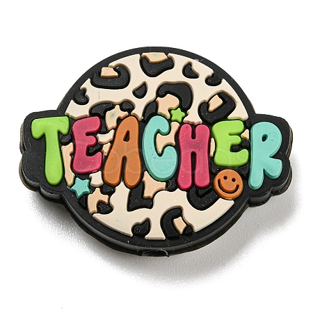 Teachers' Day Silicone Focal Beads SIL-A005-02B-1
