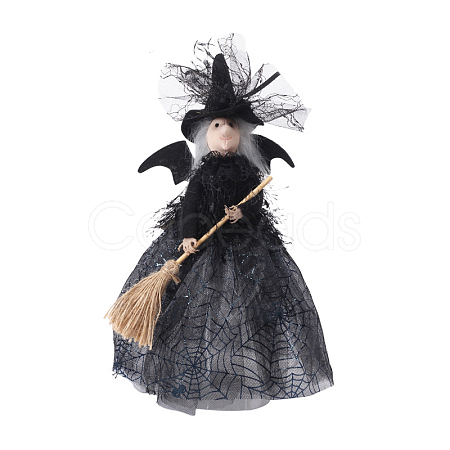 Cloth Witch Tree Top Star Doll Ornament HAWE-PW0001-129A-1