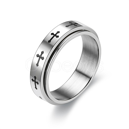 Titanium Steel Rotatable Finger Ring RELI-PW0001-018A-01P-1