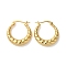 Rack Plating Brass Hoop Earrings for Women, Lead Free & Cadmium Free, Long-Lasting Plated, Real 18K Gold Plated, 23x4mm