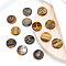 13Pcs Flat Round Carved Natural Tiger Eye Rune Stones, Healing Stones for Chakras Balancing, Crystal Therapy, Meditation, Reiki, Divination, 25mm