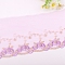 Polyester Lace Trim Ribbons, Garment Accessories, Flower, Plum, 1/2 inch(14mm), about 30Yard/roll