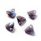 Glass Rhinestone Charms, Faceted, Triangle, Amethyst, 7.5x8x4.3mm, Hole: 1mm