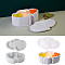 DIY Silicone Storage Molds, Resin Casting Molds, Clay Craft Mold Tools, Heart, White, 16.2~16.4x10x1~5.2cm, Inner Diameter: 6x6cm and 8x8cm