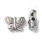 Non-Tarnish 304 Stainless Steel Beads, Butterfly, Stainless Steel Color, 7.5x11x3.5mm, Hole: 1.5mm