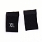 Clothing Size Labels, Woven Crafting Craft Labels, for Clothing Sewing, XL, Black, 39x10x0.2mm, about 100pcs/bag