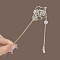 Alloy Hair Sticks, Hair Accessories for Women & Girls, Flower, 180mm