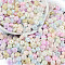 Opaque Colours Luster Glass Seed Beads, Donut, Mixed Color, 6.5x3mm, Hole: 1.8mm, about 1363pcs/pound