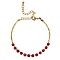 Bohemian Nepal Style Alloy Glass Beaded Bracelets, Red