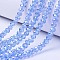 Electroplate Glass Beads Strands, AB Color Plated, Faceted, Rondelle, Light Sky Blue, 2.3~2.7x2mm, Hole: 0.4mm, about 150~155pcs/strand, 12.60~12.99 inch(32~33cm)