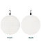 Flat Round Felt Wall Mounted Badge Brooch Organizer Display Boards, White, 40cm