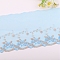 Polyester Lace Trim Ribbons, Garment Accessories, Flower, Light Sky Blue, 1/2 inch(14mm), about 30Yard/roll