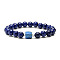 Natural Stone Beaded Bracelet with Tiger Eye and Blue Goldstone, 8mm Diameter, Medium Blue, 0.1cm