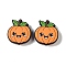 Halloween Theme Silicone Focal Beads, Pumpkin, Pumpkin, 30x28x9.5mm, Hole: 2mm